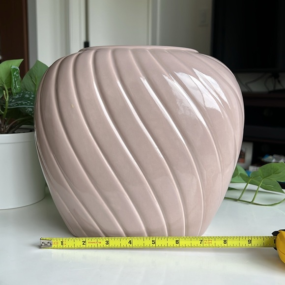 Vintage Wavy Ribbed Vase 80s Art Deco Treasure Craft - Picture 15 of 17